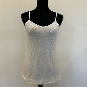 NWT Express White Glitter Tank Top